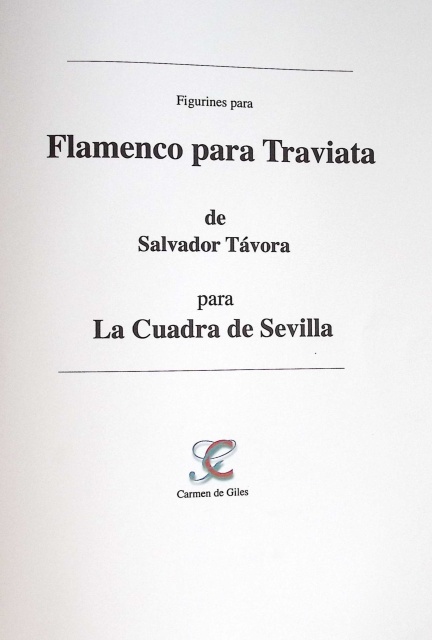 Figurines para Flamenco para Traviata de Salvador Távora para La Cuadra de Sevilla 