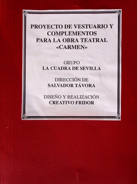 Proyecto de vestuario y complementos para la obra teatral "Carmen"