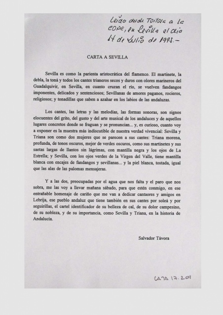 Carta a Sevilla