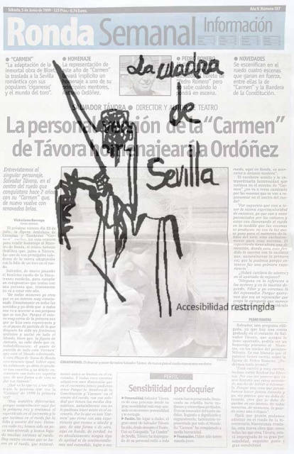 La personal versión de la "Carmen" de Távora homenajeará a Ordóñez