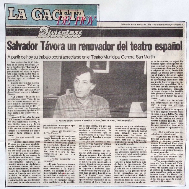 Salvador Távora un renovador del teatro español
