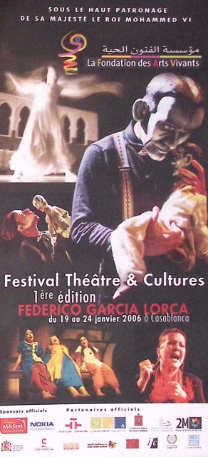 Festival Théâtre & Cultures. 1ère edition. Federico Garcia Lorca. Casablanca