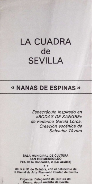 La Cuadra de Sevilla "Nanas de espinas"